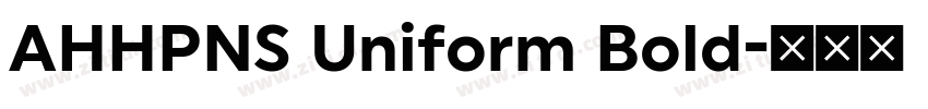 AHHPNS Uniform Bold字体转换